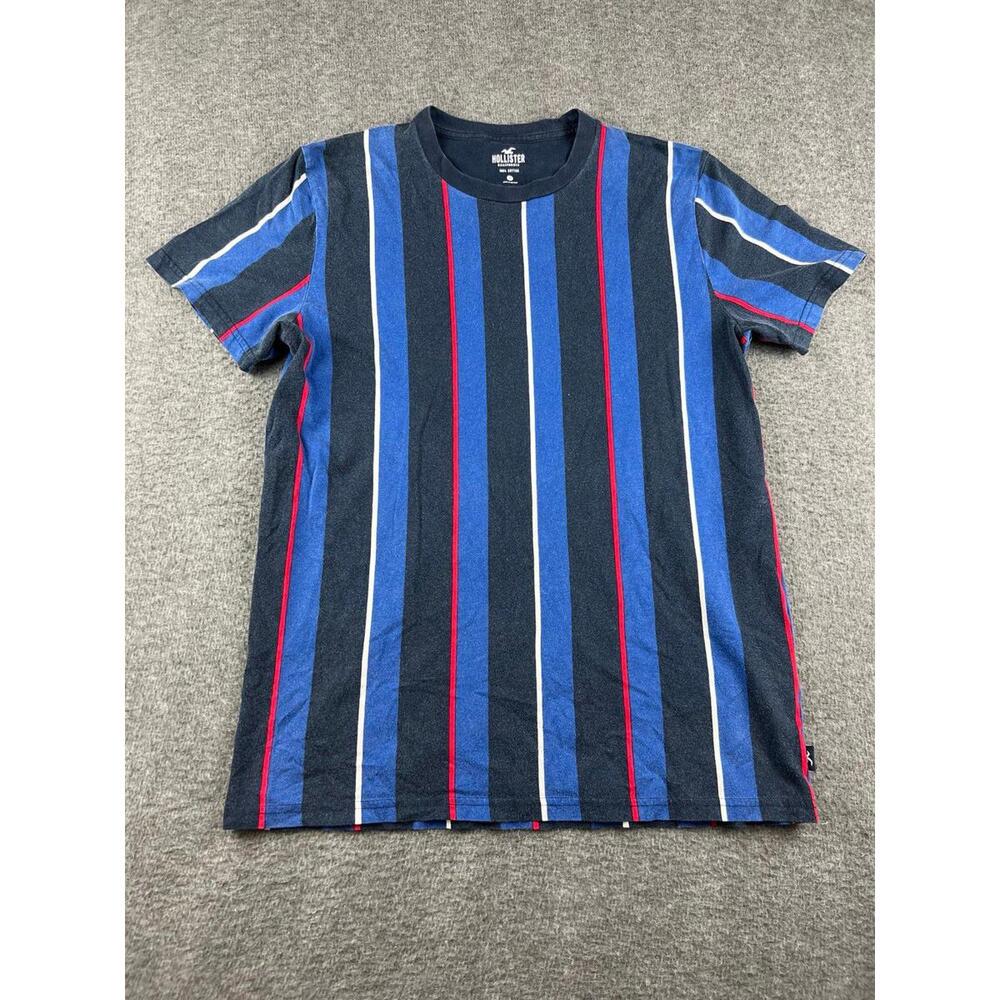 Hollister Striped Cotton T-Shirt Comfortable Casual Wear Size Medium